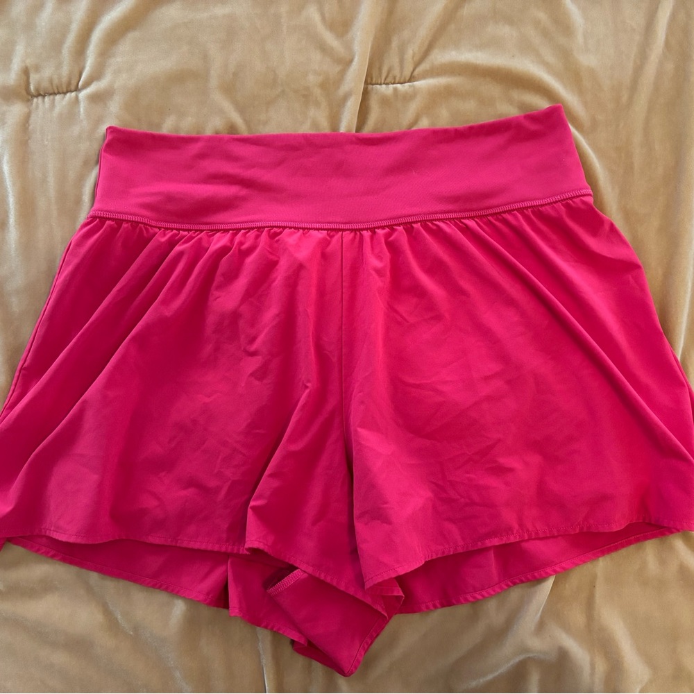 Women's Red Running Shorts